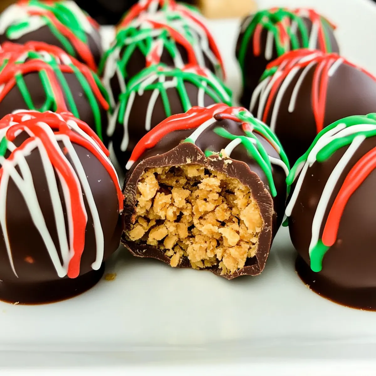 Christmas Peanut Butter Crunch Truffles