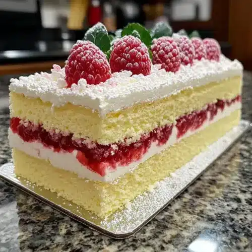 White Chocolate Raspberry Mousse Cake
