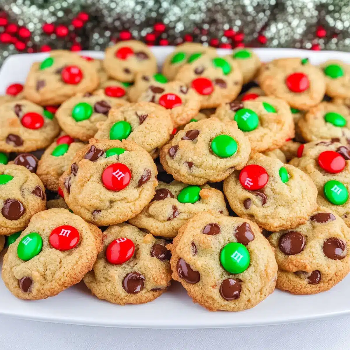 Christmas M&M Mini Cookies