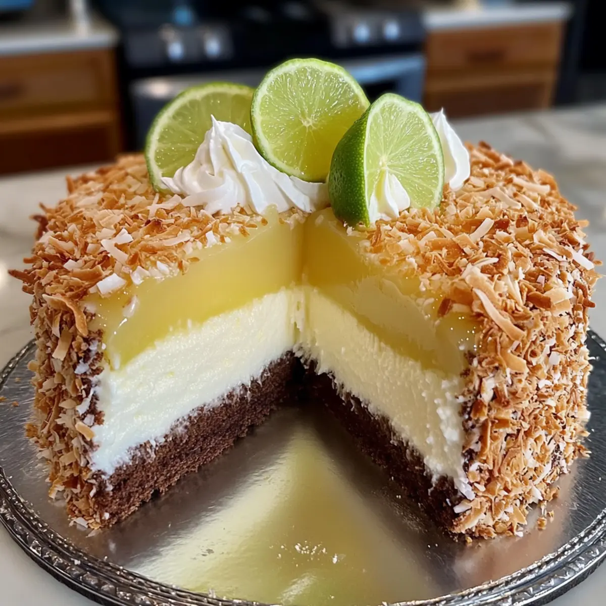 Coconut Lime Mousse Cake