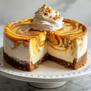 Cheesecake with Pumpkin Swirl