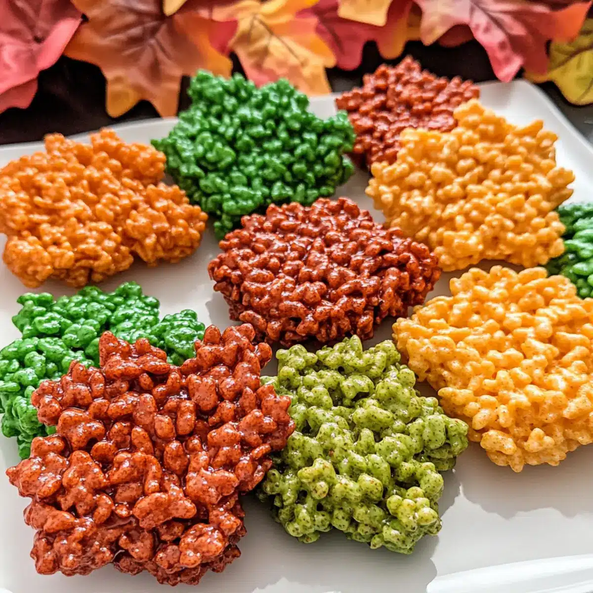 Fall Leaves Rice Krispie Treats