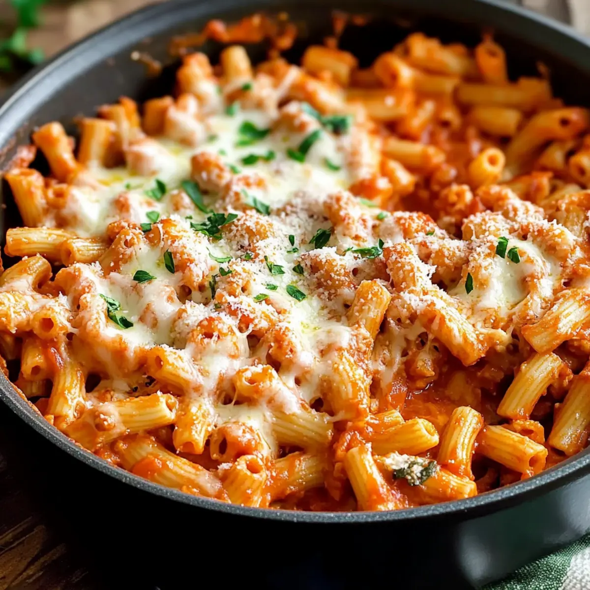 One Pot Chicken Parmesan Pasta