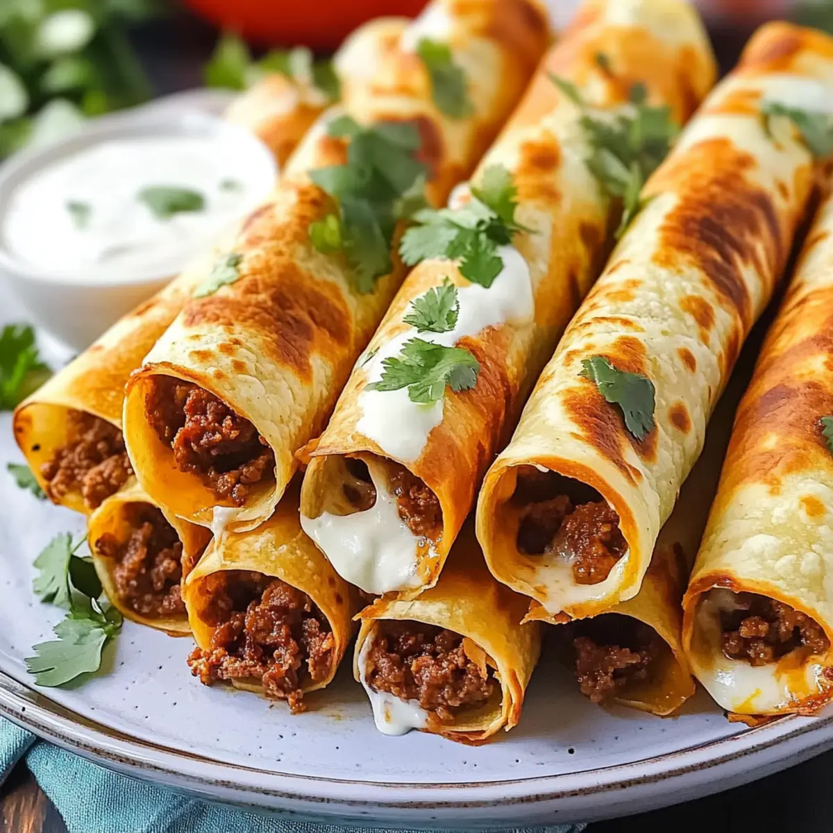 Air Fryer Beef Taquitos