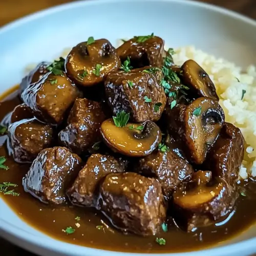 Beef Tips with Mushrooms (Slow Cooker or Instant Pot)