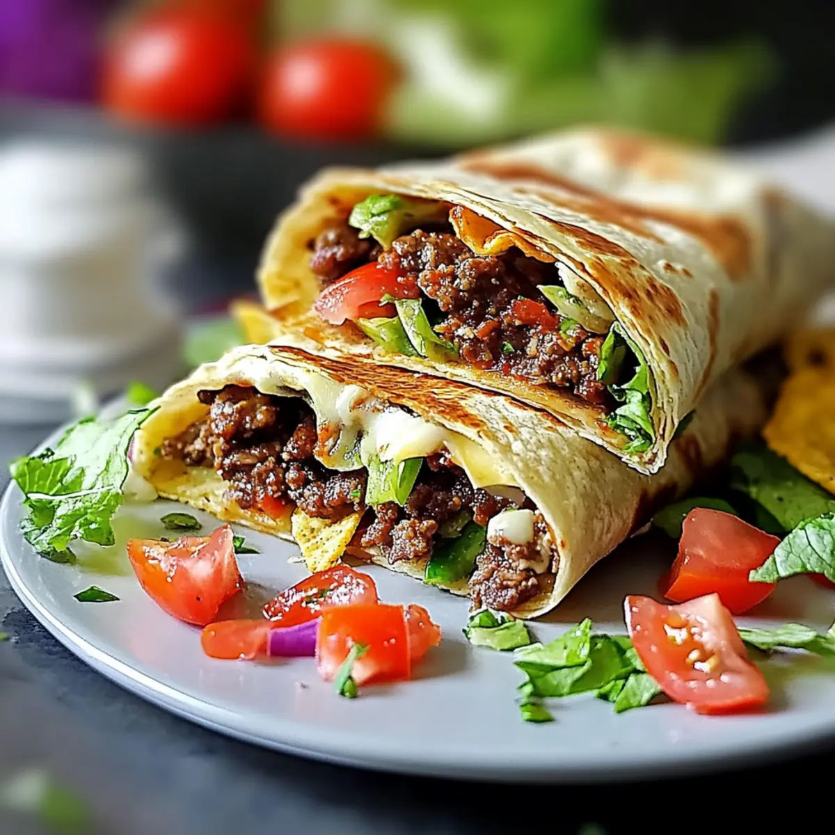 Crunchy Beef Tortilla Folded Wrap