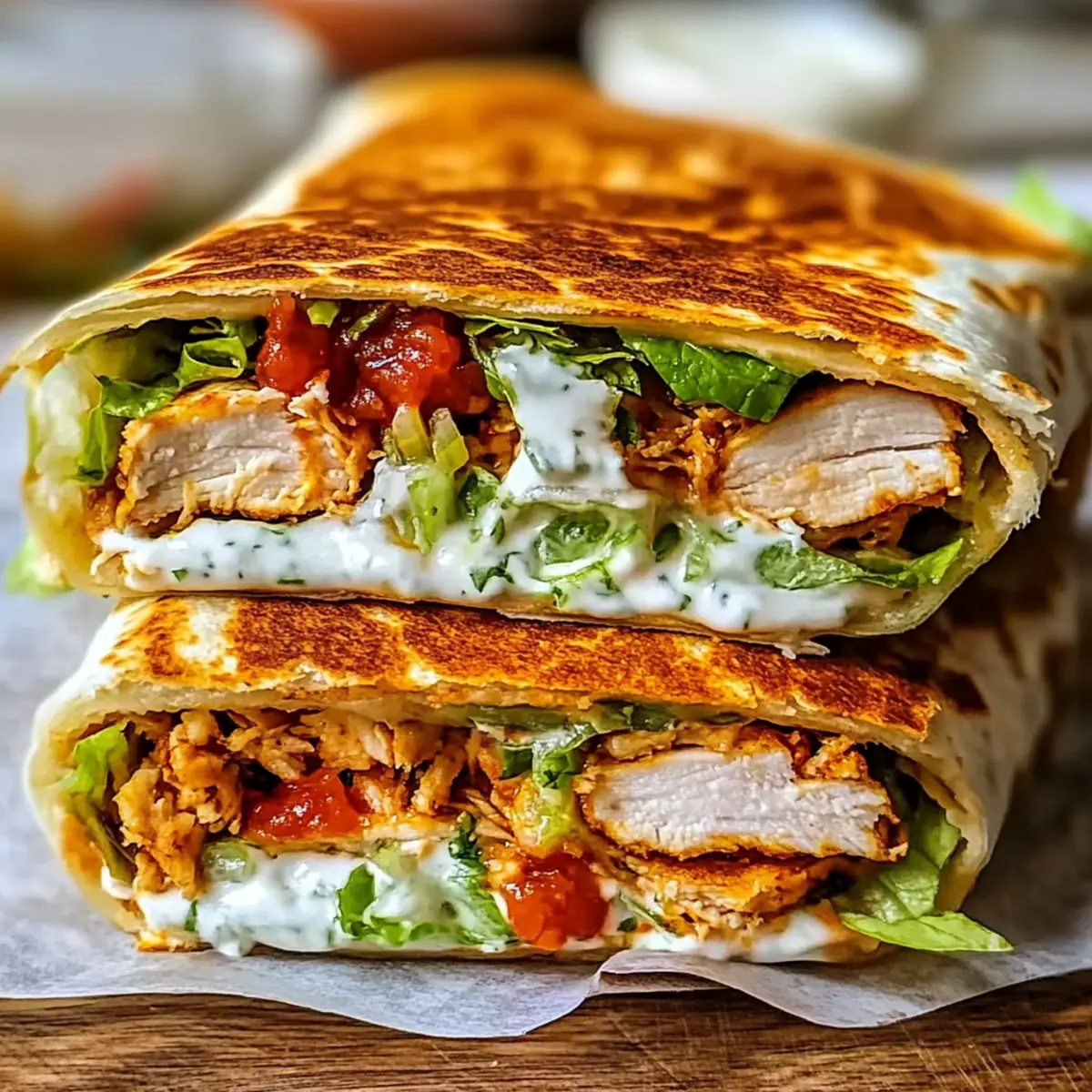 Healthy Chicken Crunch Wrap