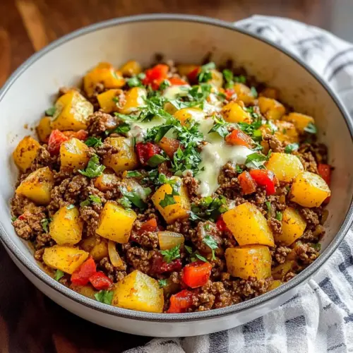 Mexican Ground Beef and Potato Skillet