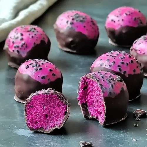 Dark Chocolate Dragon Fruit Coconut Treats