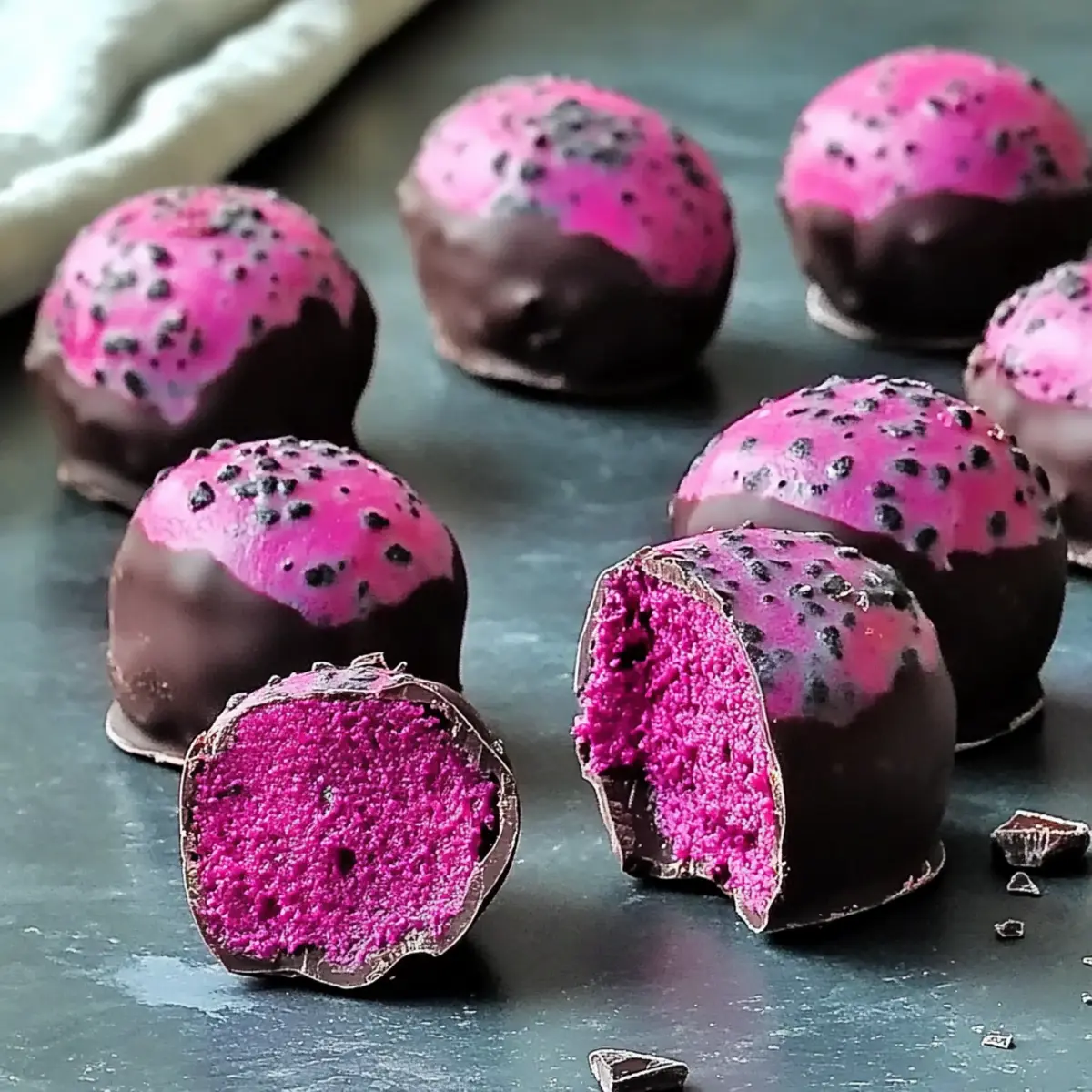 Dark Chocolate Dragon Fruit Coconut Treats