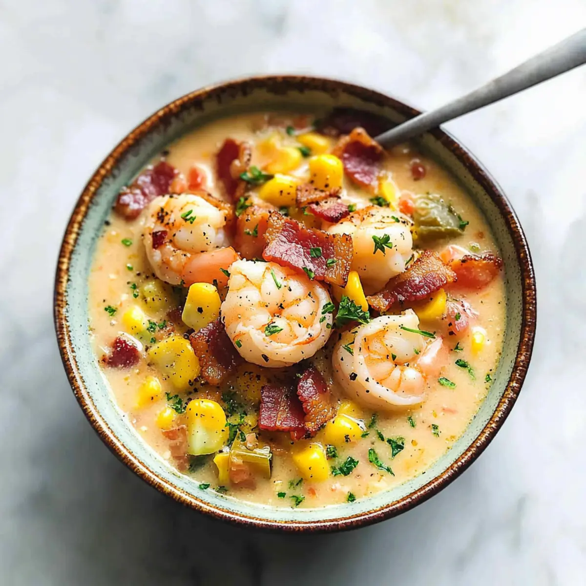 Shrimp and Bacon Corn Chowder