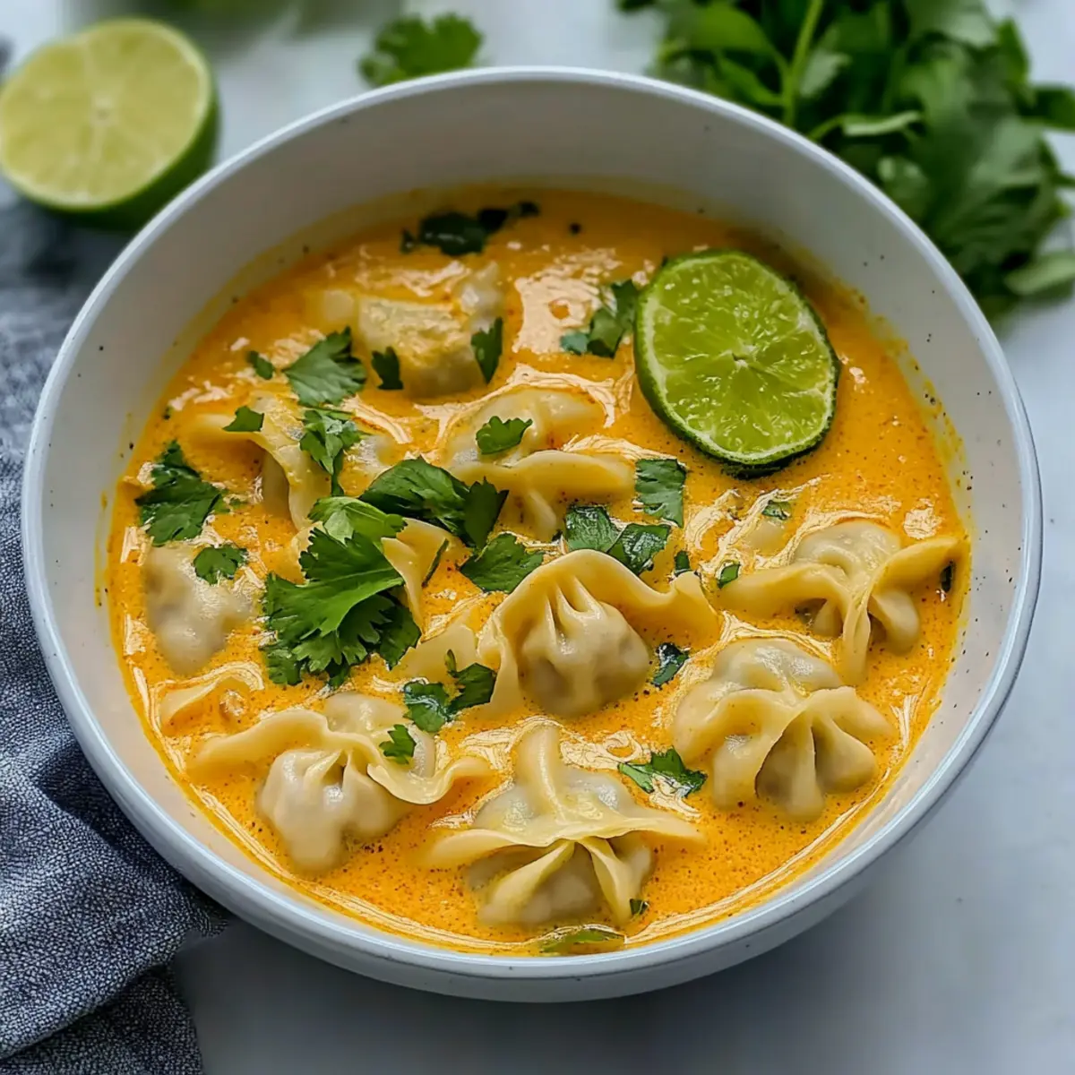 Delicious Curry Dumpling Soup