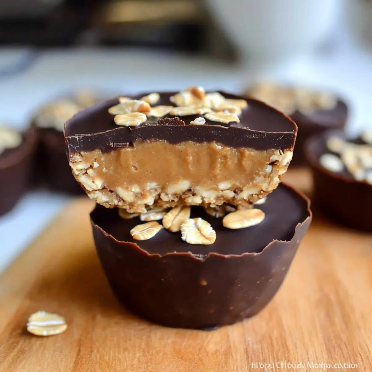 No Bake Peanut Butter Oat Cups