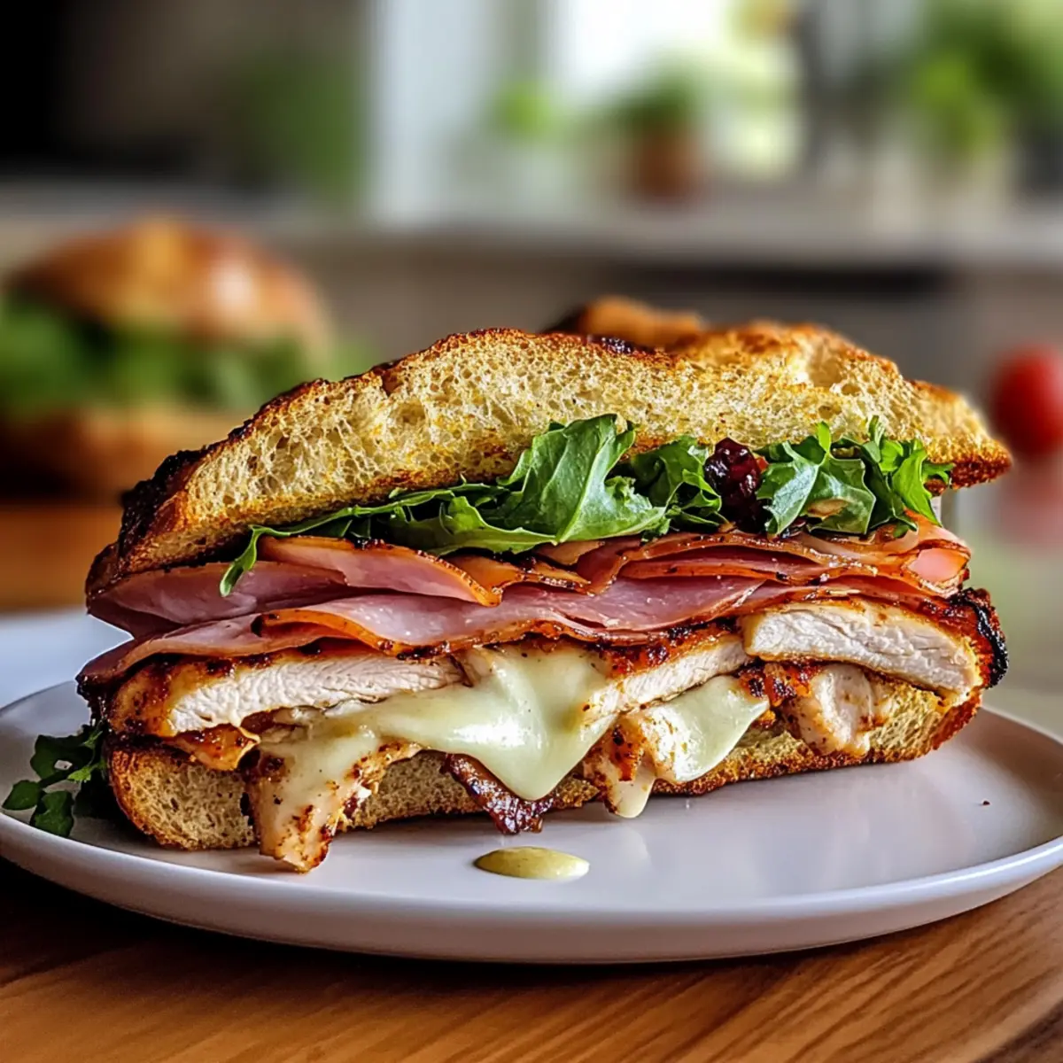 Easy Grilled Chicken Cordon Bleu Sandwich