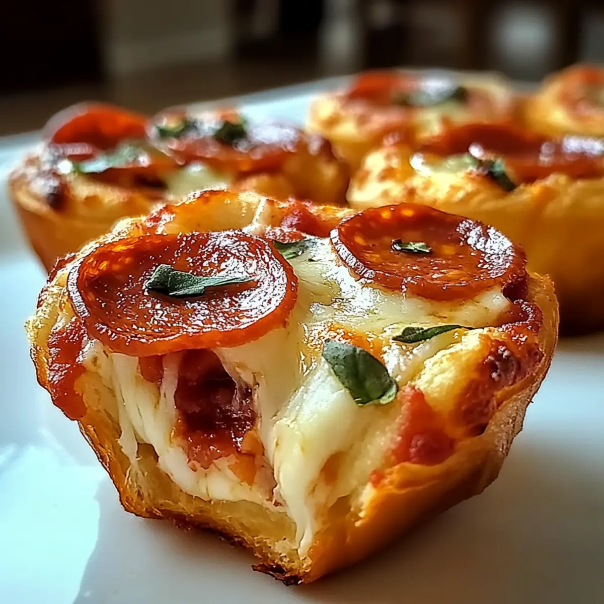 Mini Deep Dish Crescent Roll Pizzas