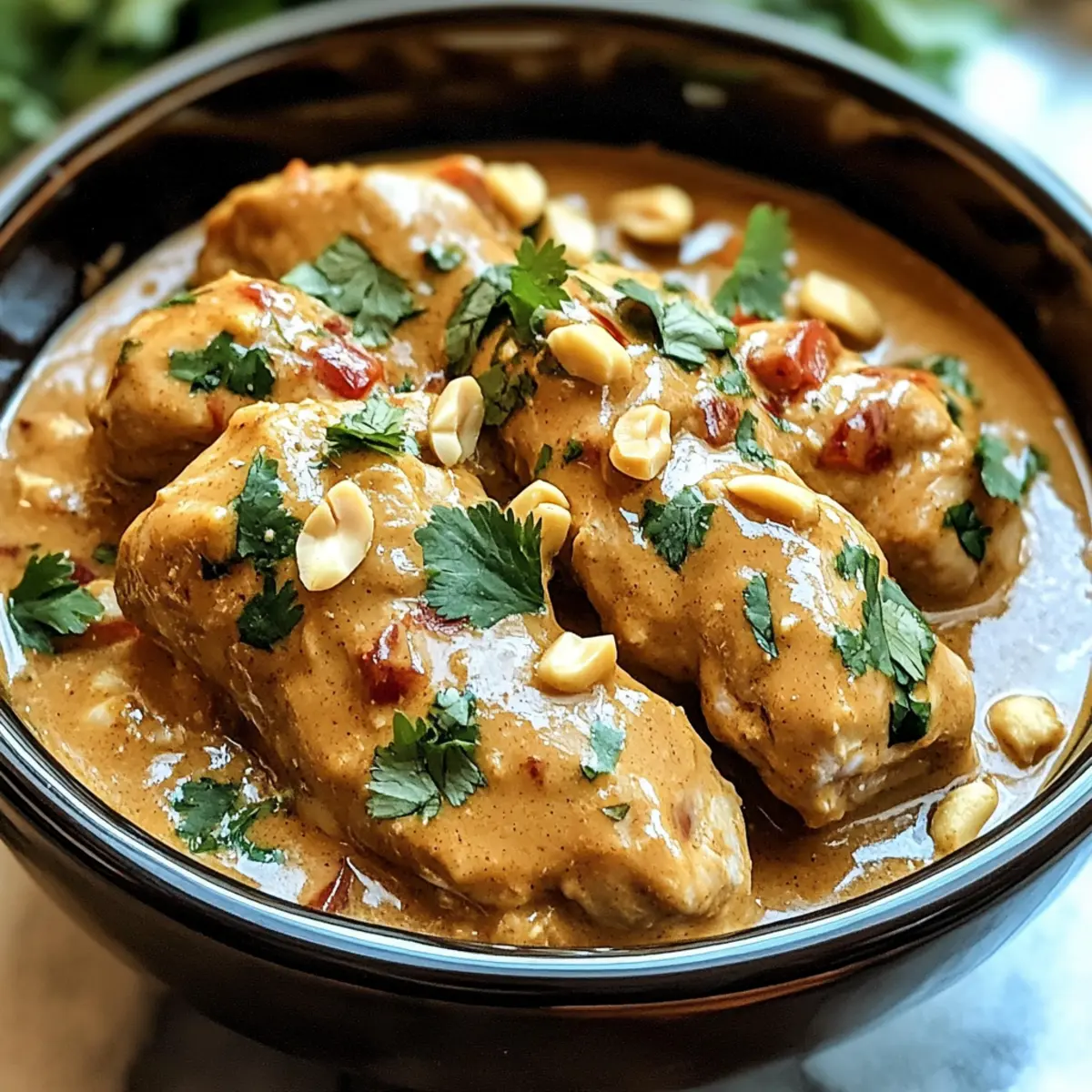 Easy Crockpot Thai Peanut Chicken That Melts in Your Mouth