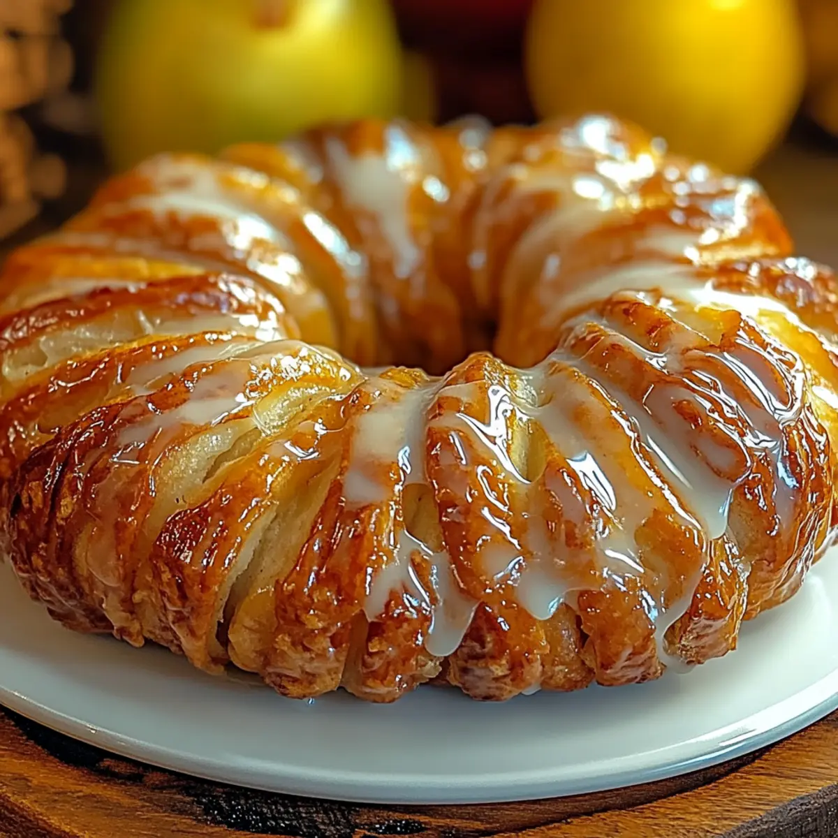 Apple Kringle with Vanilla Glaze