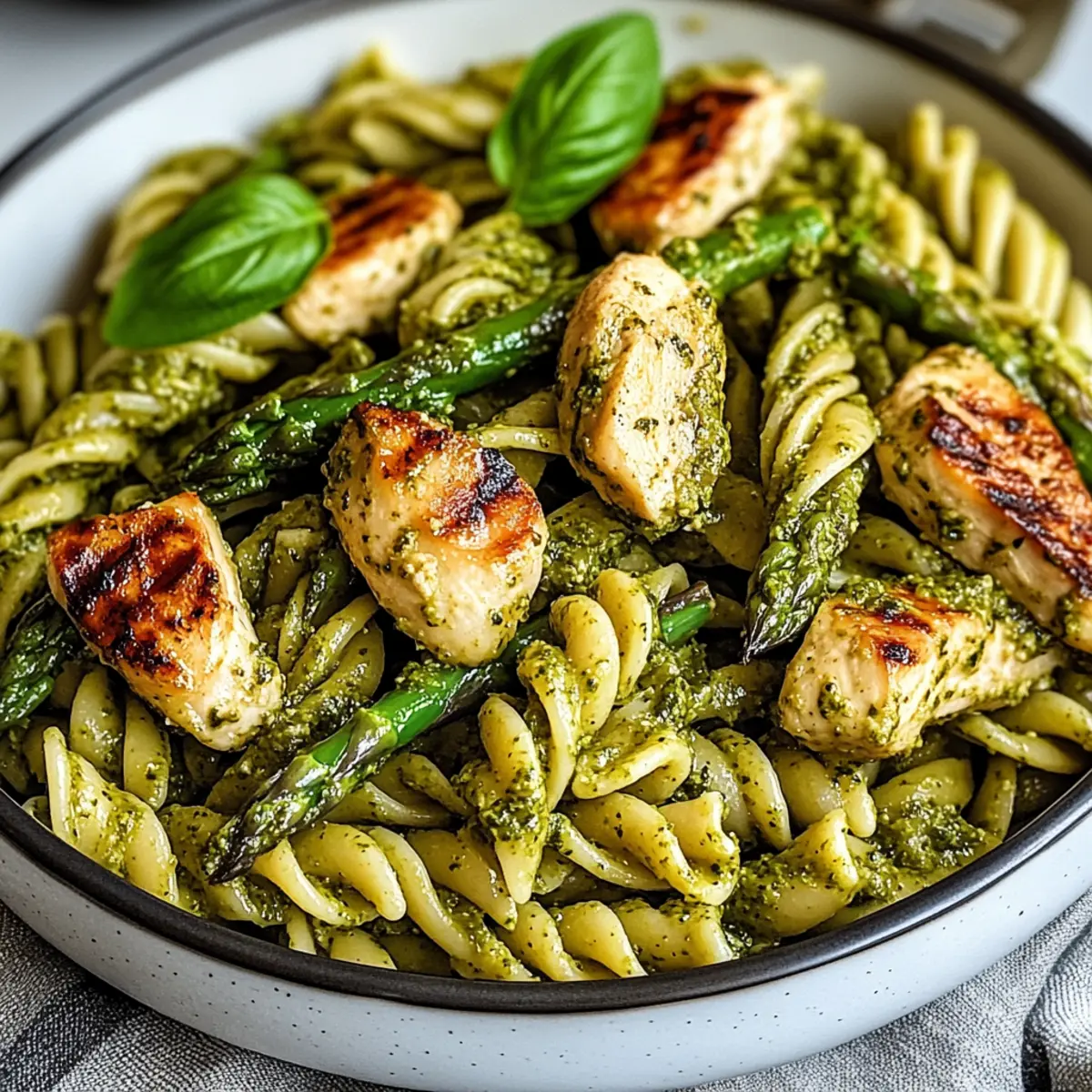Chicken Asparagus Pesto Pasta