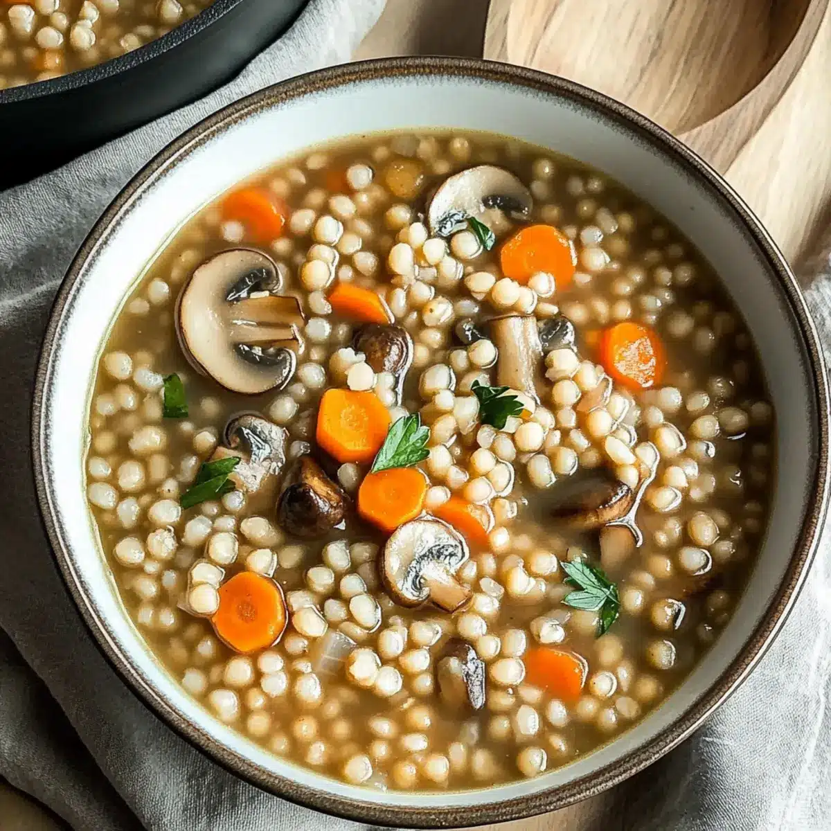 Hearty Vegetarian Mushroom Barley Soup for Cozy Nights