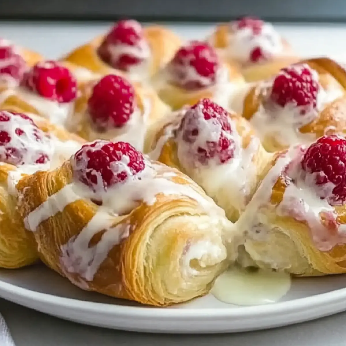 Lemon Raspberry Cream Cheese Danish Rolls