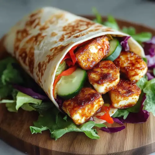 Sweet Chili Halloumi Wraps | Easy Vegetarian Lunch