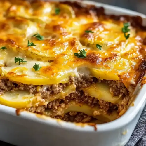 Cheesy Hamburger Potato Casserole