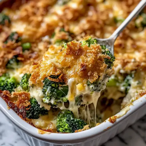 French Onion Broccoli Cheese Casserole